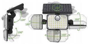 LED solární lampa Twilight Motion Sensor 181 LED, 6000lm + dálkové ovládání