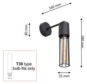 Nástěnná lampa MELODY 1xE27/15W/230V černá