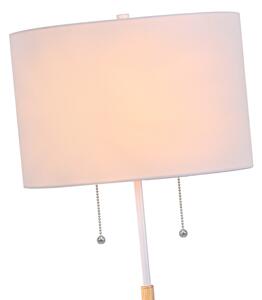 Stojací lampa FOGO 2xE27/15W/230V bílá/béžová