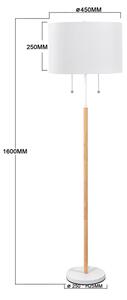 Stojací lampa FOGO 2xE27/15W/230V bílá/béžová