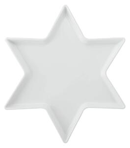 Servírovací talíř hvězda Mikasa Chalk 30 × 18 cm, bílý porcelán, do myčky a mikrovlnné trouby MKCHSTARPLAT30