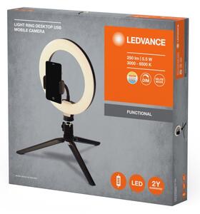 Ledvance -LED Stmívatelná lampa se stojanem a držákem pro vlogování LED/5,5W/USB