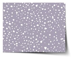Sablio Plakát Bílé flíčky na fialové - 60x40 cm