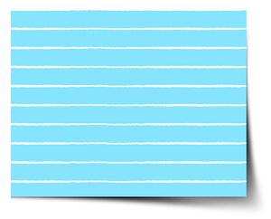 Sablio Plakát Bílé linky na modré - 60x40 cm