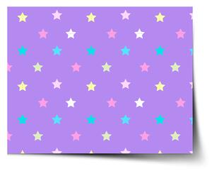Sablio Plakát Hvězdy na fialové - 60x40 cm