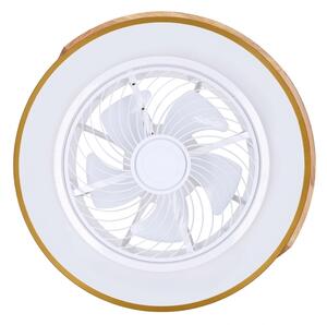 Brilagi - LED Stmív. svítidlo s ventilátorem LED/38W/230V 50 cm modrá/dub + DO
