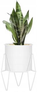 Květináč se stojanem 22 cm SPRINGOS GA0163 bílý