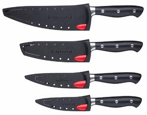 Sada nožů MasterClass EdgeKeeper 4 ks, kuchařský 20 cm, santoku 12 cm, univerzální 11,5 cm a loupací 9 cm se samoostřicími pouzdry MCEKTRSET4PC