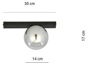 Stropní svítidlo FIT 1xE14/10W/230V černá/šedá