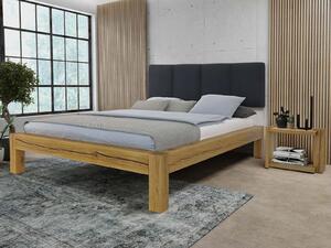 Dubová postel s opěradlem 140 x 200 cm URBAN FOREST 2
