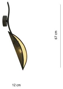 Nástěnné svítidlo LOTUS 1xE14/10W/230V černá/zlatá