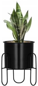 Květináč se stojanem 28 cm SPRINGOS GA0164 černý