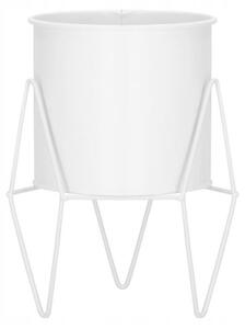Květináč se stojanem 22 cm SPRINGOS GA0163 bílý