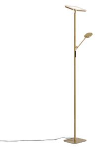 Moderní stojací lampa mosazná vč. stmívatelné LED - Divana
