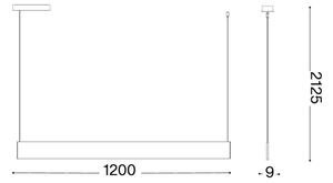 Ideal Lux - LED Lustr na lanku STEEL LED/24W/230V 3000K CRI 90 120 cm bílá