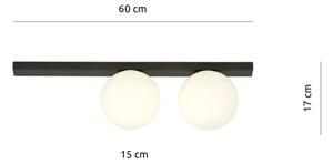 Stropní svítidlo FIT 2xE14/10W/230V černá/bílá