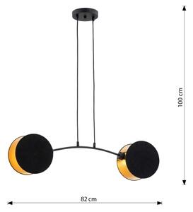 Lustr na lanku MOTIF 2xE27/15W/230V černá
