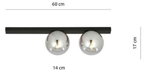 Stropní svítidlo FIT 2xE14/10W/230V černá/šedá