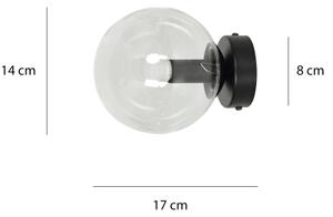 Nástěnné svítidlo ROSSI 1xE14/10W/230V černá/čirá
