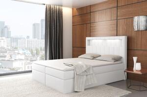 Boxspring postel Alova 160×200 s LED osvětlením - výběr barev + topper ZDARMA