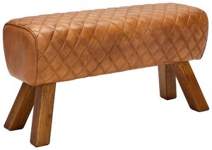 TABURETOVÁ LAVICE, dřevo, kůže, 90/46/30 cm Livetastic - Taburety, Online Only