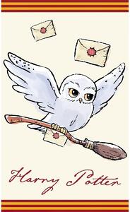 Carbotex dětský froté ručník HARRY POTTER SOVA HEDVIKA, béžový, digitál, 30x50cm