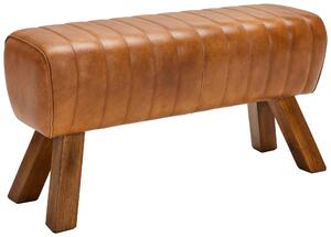 TABURETOVÁ LAVICE, dřevo, kůže, 90/46/30 cm Livetastic - Taburety, Online Only