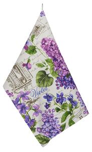 Bellatex Kuchyňská utěrka 1 ks 50x70 cm Šeřík Fialová,Bílá,Zelená