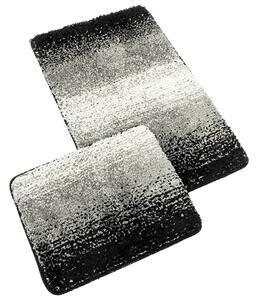 Bellatex koupelnové předložky BANYSILVER bez výkroje sada 60x100, 60x50 cm Černá,Šedá
