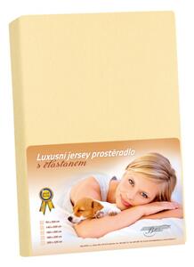 Bellatex prostěradlo jersey LUX Vanilková rozměr 90x200 cm