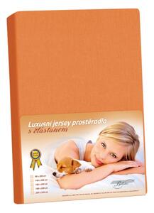 Bellatex prostěradlo jersey LUX Mandarinková rozměr 90x200 cm