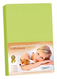 Bellatex prostěradlo jersey LUX Zelená rozměr 90x200 cm