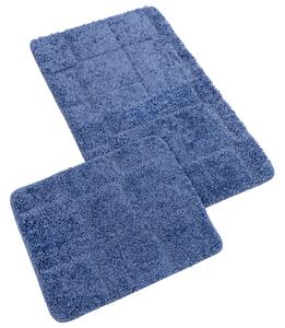 Bellatex koupelnové předložky BANYSILVER bez výkroje sada 60x100, 60x50 cm Modrá