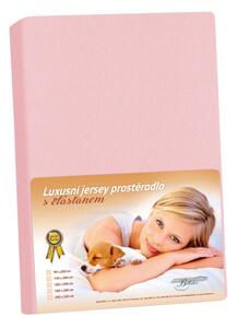 Bellatex prostěradlo jersey LUX Růžová rozměr 90x200 cm
