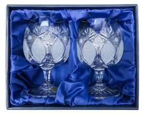 Onte Crystal Bohemia Crystal ručně broušené sklenice na rum, brandy a koňak Exclusive 280 ml 2KS