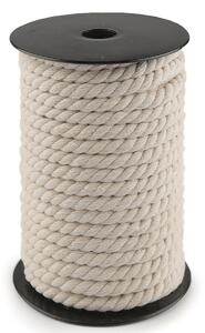 Textil Soldán Bavlněná kroucená šňůra / provaz 510641 režná na tašky, průměr 7mm (šňůra na metry)