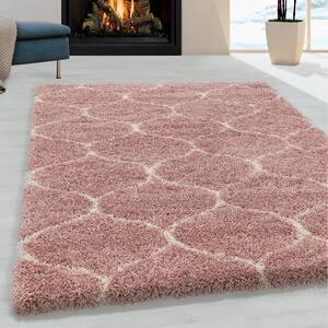 Kusový koberec Salsa Shaggy 3201 rose 160x230 cm