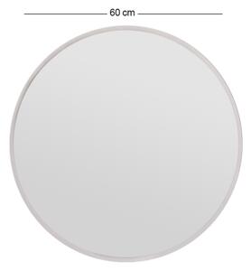 Nástěnné zrcadlo OZZE pr. 60 cm bílá