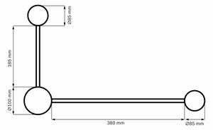 LED Nástěnné svítidlo JOY 2xGX53/6W/230V černá