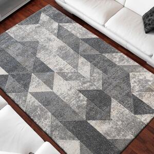 Elegantní vzorovaný koberec do obýváku šedé barvy Šířka: 120 cm | Délka: 170 cm