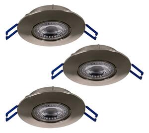 Eglo 75765 - SADA 3x LED Podhledové svítidlo ZUJAR LED/3,4W/230V chrom