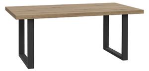 KONFERENČNÍ STOLEK, černá, barvy dubu, kov, plast, kompozitní dřevo, 110/60/45 cm MID.YOU, Online Only