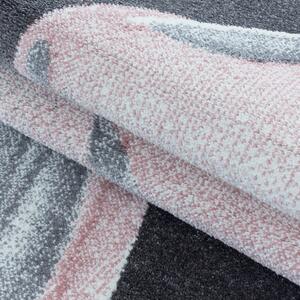 Dětský kusový koberec Funny 2107 pink kruh 160x160 cm