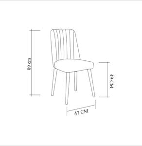 Jídelní židle Nidupo 4 (bílá + kámen). 1093078