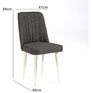 Jídelní židle Nidupo 4 (bílá + antracit). 1093070