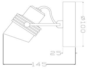 Lucide 34944/01/30 - Bodové svítidlo TUNDRAN 1xGU10/5W/230V černá