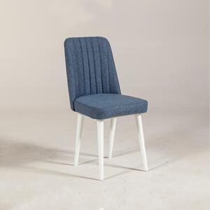 Jídelní židle Nidupo 4 (bílá + tmavě modrá). 1093073