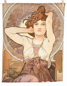 Matějovský utěrky ALFONS MUCHA AMETHYST, hnědo-béžové, 2 kusy 50x64cm