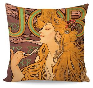 Matějovský Polštářek ALFONS MUCHA JOB, hnědý, 40x40cm