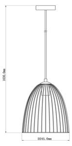 Lucide 74417/01/44 - Lustr na lanku MACARONS 1xE27/40W/230V pr. 24,5 cm žlutá